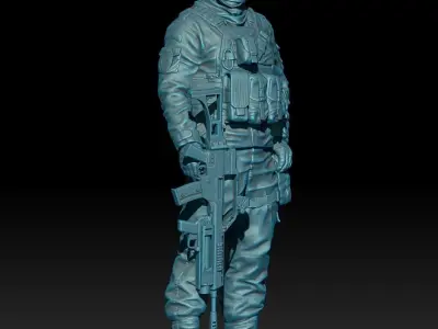 SPANISH SOLDIER IN AFGHANISTAN 02 3D print model