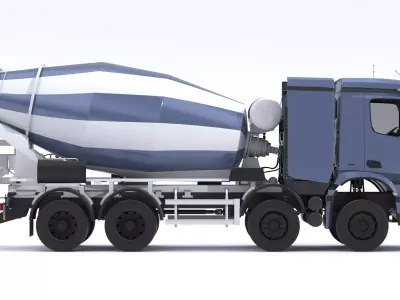 Mercedes Benz eArocs 400 Electric Truck Mixer 3D model