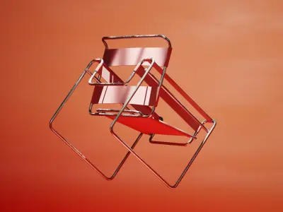 Wassily Chair Low-poly 3D model