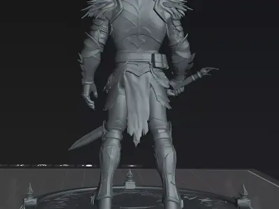 Knight Stormcrow Aegis 75mm Dark Fantasy Knight STL 3D print model
