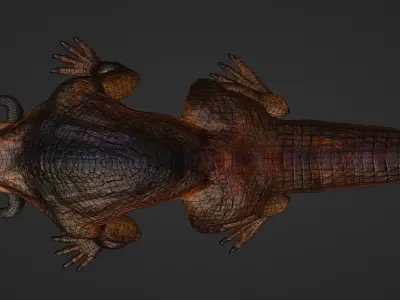Monster Earth Dragon Low-poly 3D model