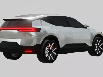 SUV electric car - low poly Low-poly 3D model
