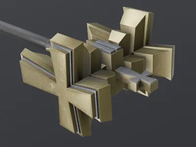 Hammer 07 Low-poly 3D model