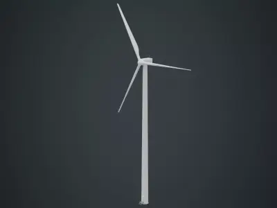 Wind Turbine 1A Low-poly 3D model