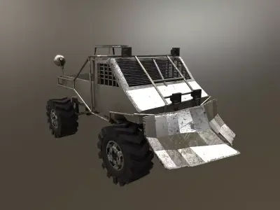 Gazelle 3302 from Game Metro 2033 Low-poly 3D model