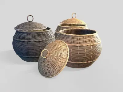 Basket 13 Low-poly 3D model