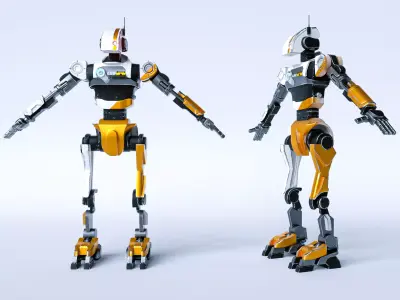 Primitive Robot 3D model
