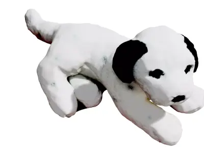 Toy Stuffed Dog Low-poly 3D model