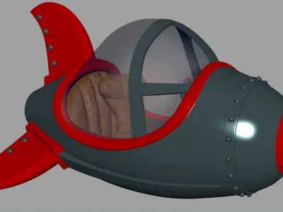 Spacecraft lowpoly  Game  model Low-poly 3D model