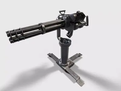 M134 Minigun Realtime Low-poly 3D model