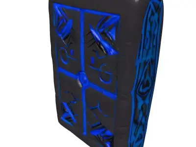 SciFi Glowing Rune Stone Tablet 3D model