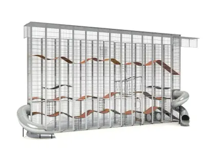 Kids outdoor commercial play structure 3D model 3D model 11