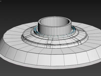Basemesh interior space 05  Low-poly 3D model