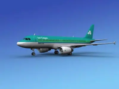 Airbus  A320 Aer Lingus 3D model