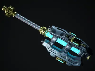 Thunderstrike Hammer Low-poly 3D model