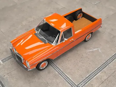 1972 model Mercedes Benz 220 D Pickup 3D model