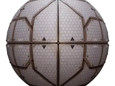 PBR Sci-Fi Industrial Texture 09 Low-poly 3D model