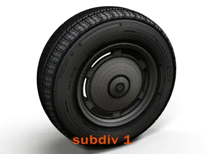Taxi car wheel 3D model