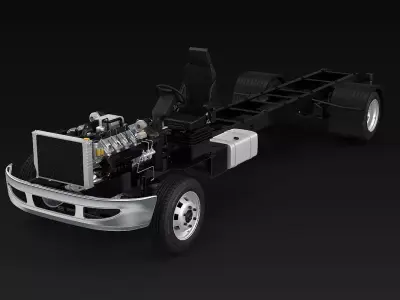 Semi Truck Undercarriage 3D model