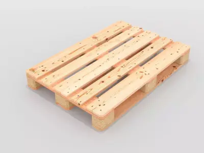 Europallet wooden pallet Low-poly 3D model