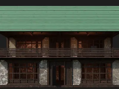 Old Medieval Building 4K Textures GameReady 133 Low-poly 3D model