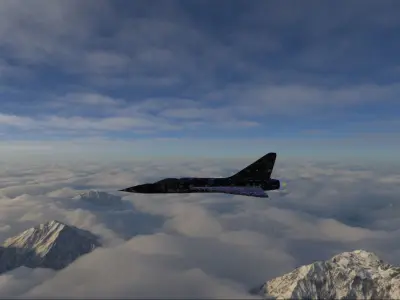 Mirage 2000 Scifi Low-poly 3D model