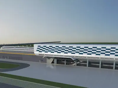 Light Rail Station 07 3D model
