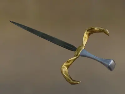 Dark Sword Low-Poly Low-poly 3D model