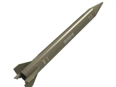 Iran Shahab 3 Missile Low-poly 3D model