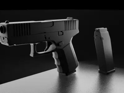 glock 19x pistol Low-poly 3D model