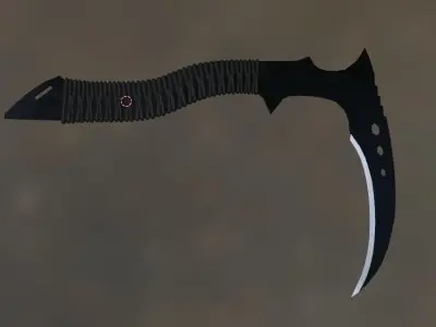 Sickle Blade Low-poly 3D model