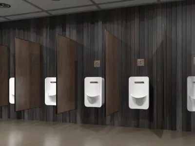  Public Restroom Interior Dark 