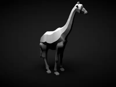 low poly giraffe 3D model purchase