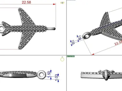 Airplane airbus pendant 3D print model