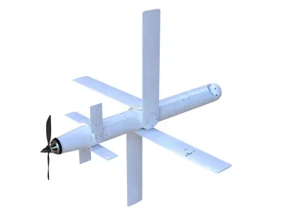 S570 Loitering Munition Weapon System Low-poly 3D model
