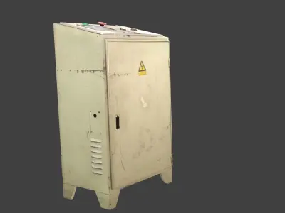 Old painel control 16 Low-poly 3D model