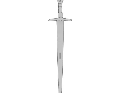 Gold Sword 3D model