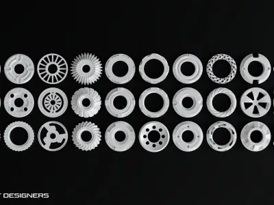 Hard Surface Kitbash Mechanical Gear 3D model