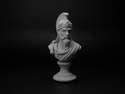 Indian Rajput Warrior Bust Chess 3D print model purchase