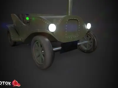 military car Free low-poly 3D model