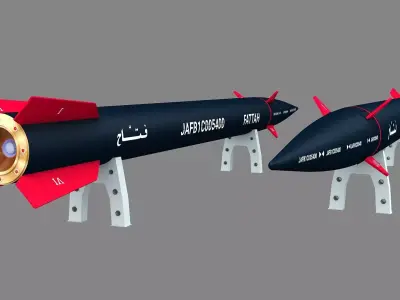 Fattah-01 Hypersonic Missile 3D model