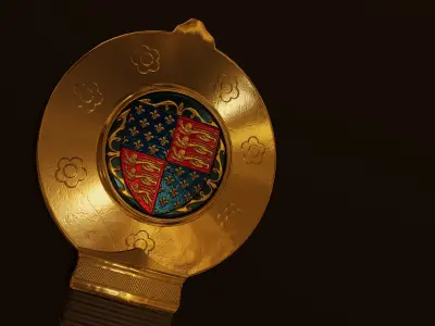 Royal Medieval Sword of Edward III Low-poly 3D model