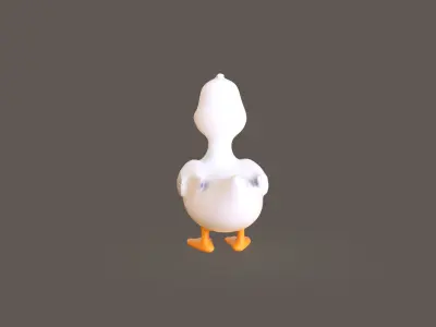 Cartoon Duck Cute 03 Low-poly 3D model