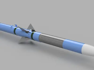  AIM-120 Amraam missile  3D print model