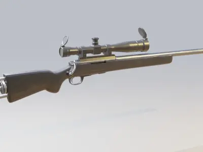 Sniper rifle m24 Low-poly 3D model