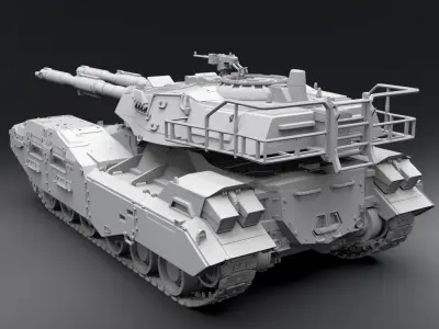 M61A5 Semovente Scale model 3D print model