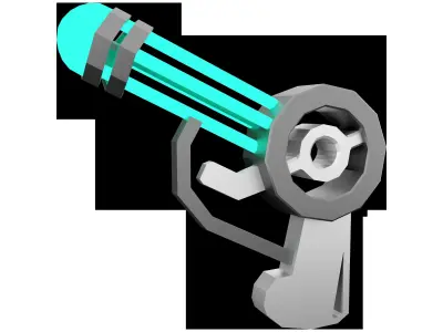 3d  game pistol low poly icon 3D model