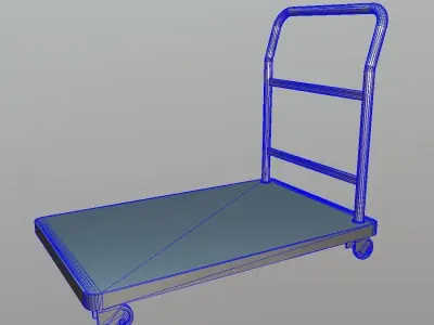 Platform Truck Low-poly 3D model purchase