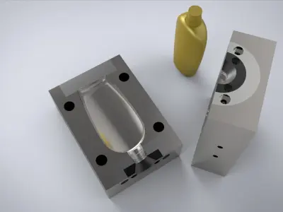 Blow Mold Bottle 250ml  3D model