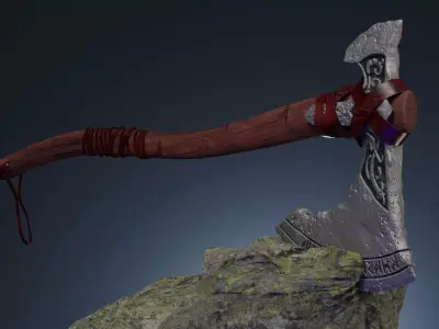 Old military ax  3D model